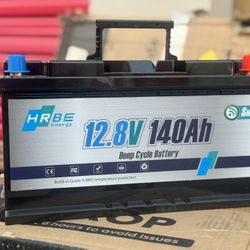 12V 140Ah Bluetooth Lithium Battery, Lifepo4 Battery Marine Batteries, 100A Smart BMS 