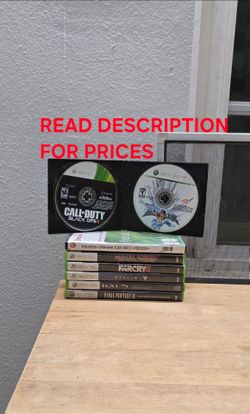 XBOX 360 GAMES, FIRM PRICE, GOOD CONDITION, READ DESCRIPTION
