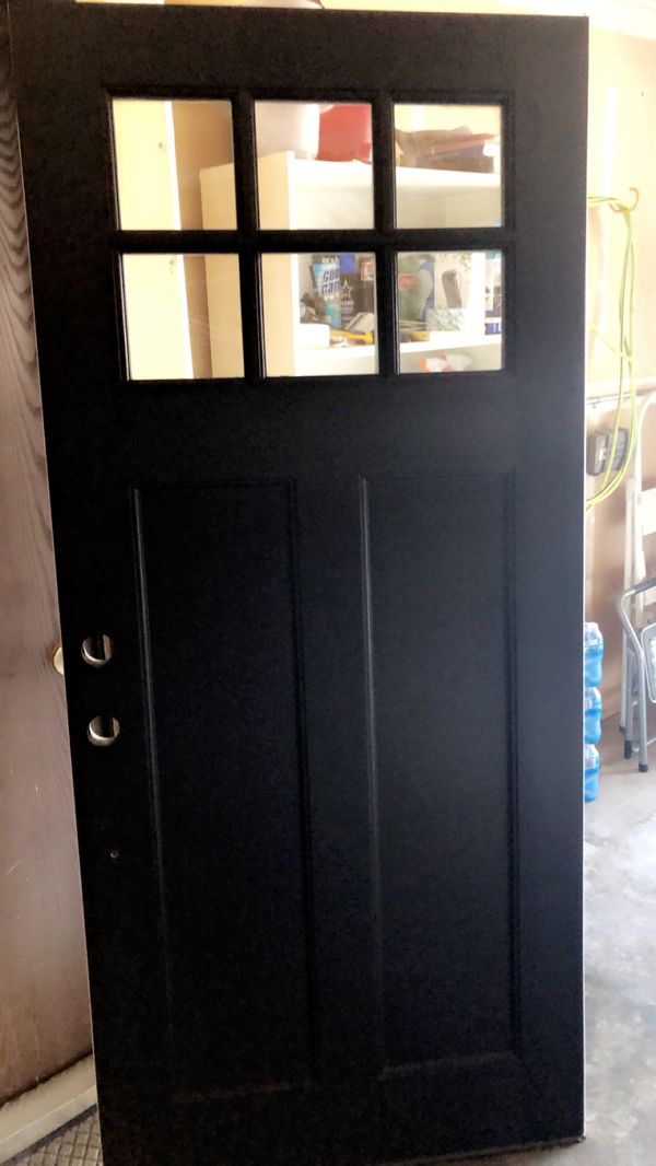 Craftsman Style Exterior Fiberglass Door for Sale in