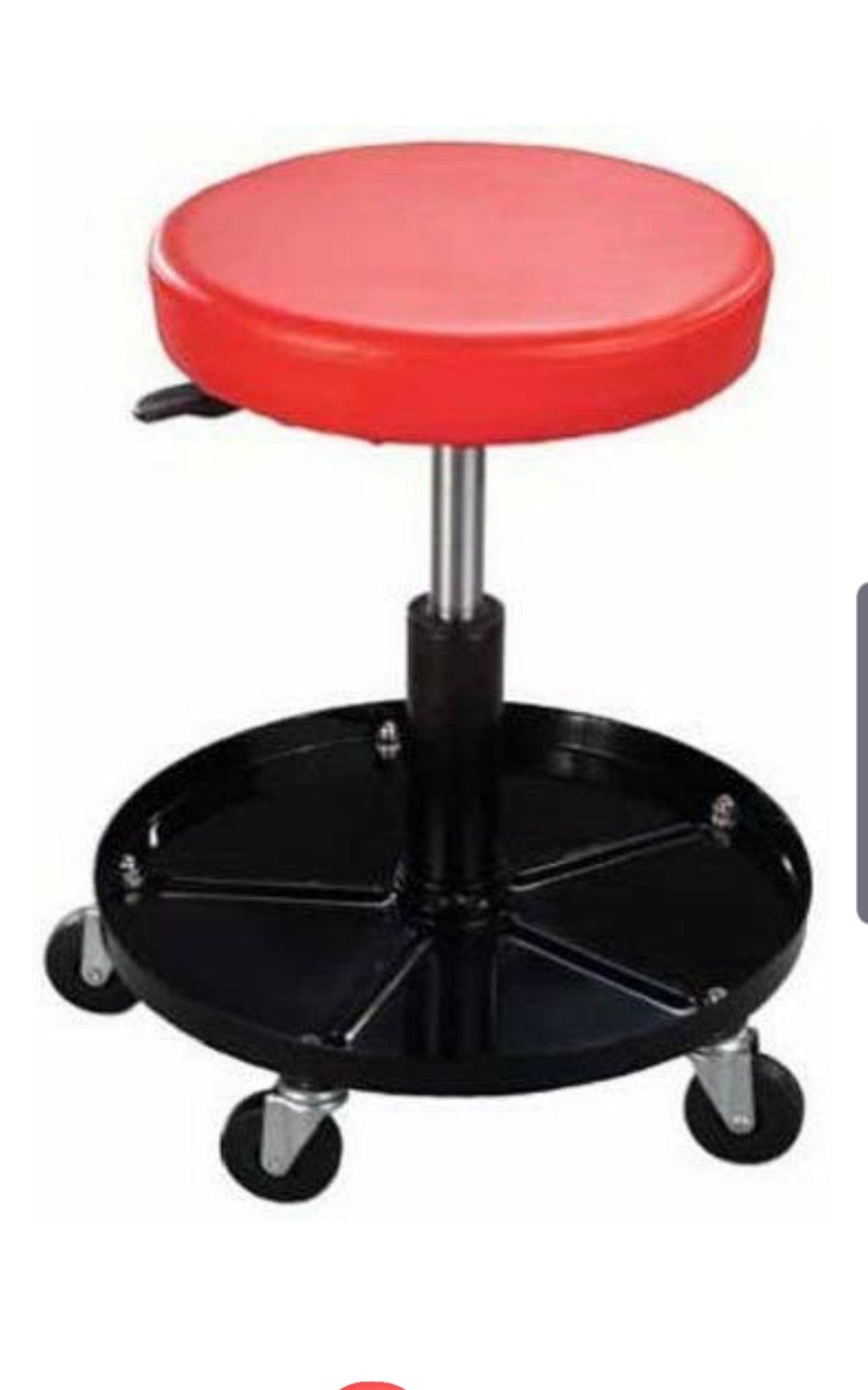 Adjustable Mechanics Rolling Creeper Seat Stool Tray Shop Garage Pneumatic Work Chair