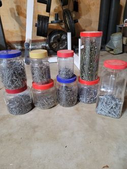 About 30 lbs of construction nails