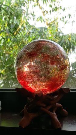 Beautiful Large Phantom Quartz Sphere