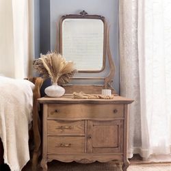 Antique Dresser/Vanity With Mirror 