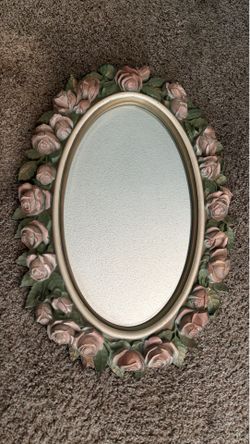 Vintage Oval Floral Mirror - $80 OBO