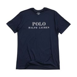 POLO RALPH LAUREN SPELLOUT SHIRT MEDIUM M MENS BLUE GRAPHIC TEE BLOCK LOGO PRL