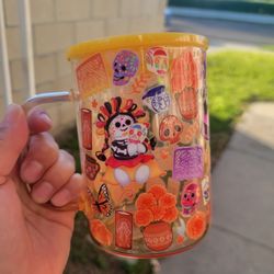 Mug With Lid & Straw