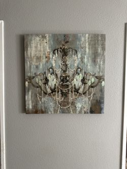 Jeweled Chandelier Canvas Painting