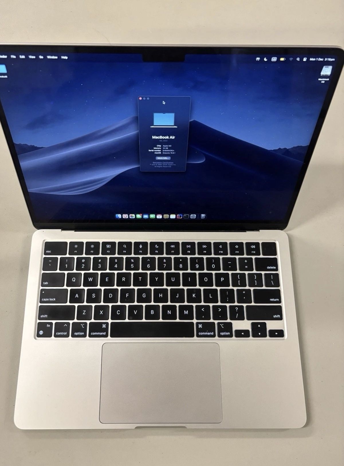 MacBook Air M2 16GB 256SSD 13” Silver 💻