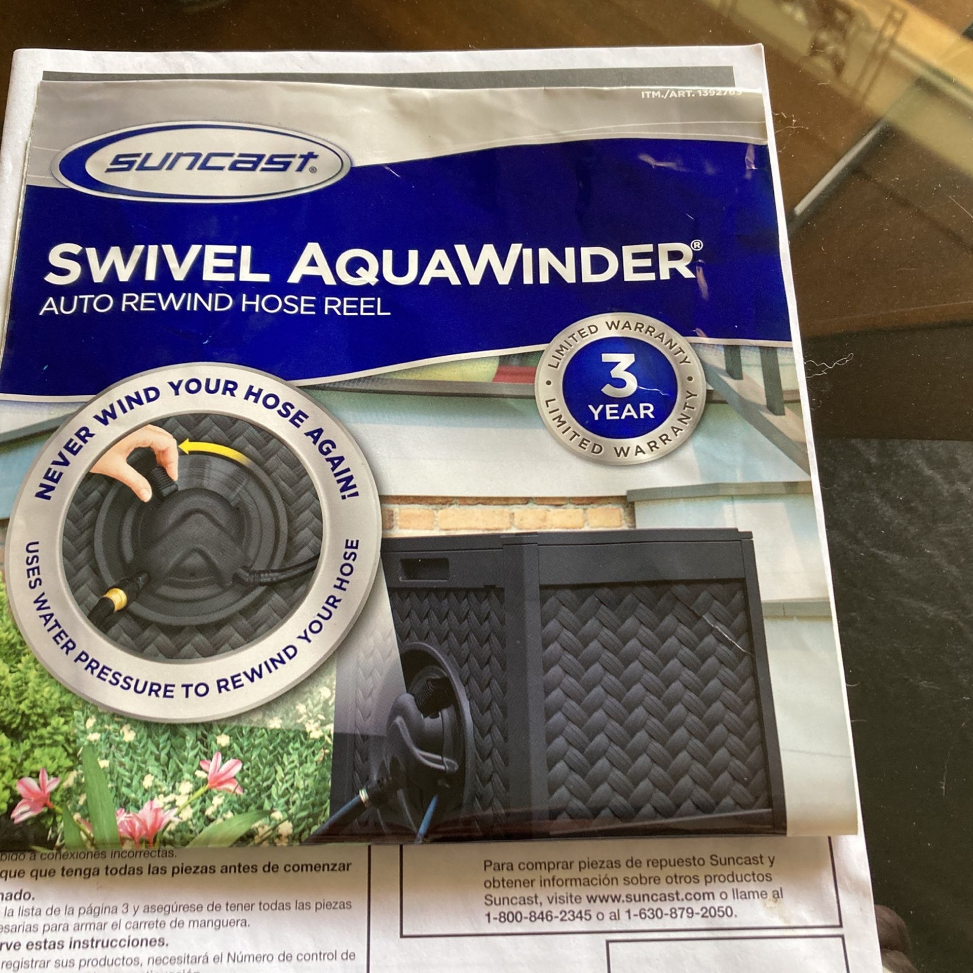 Hundred Foot Hose Plus Swivel Aqua Winder Hose Reel