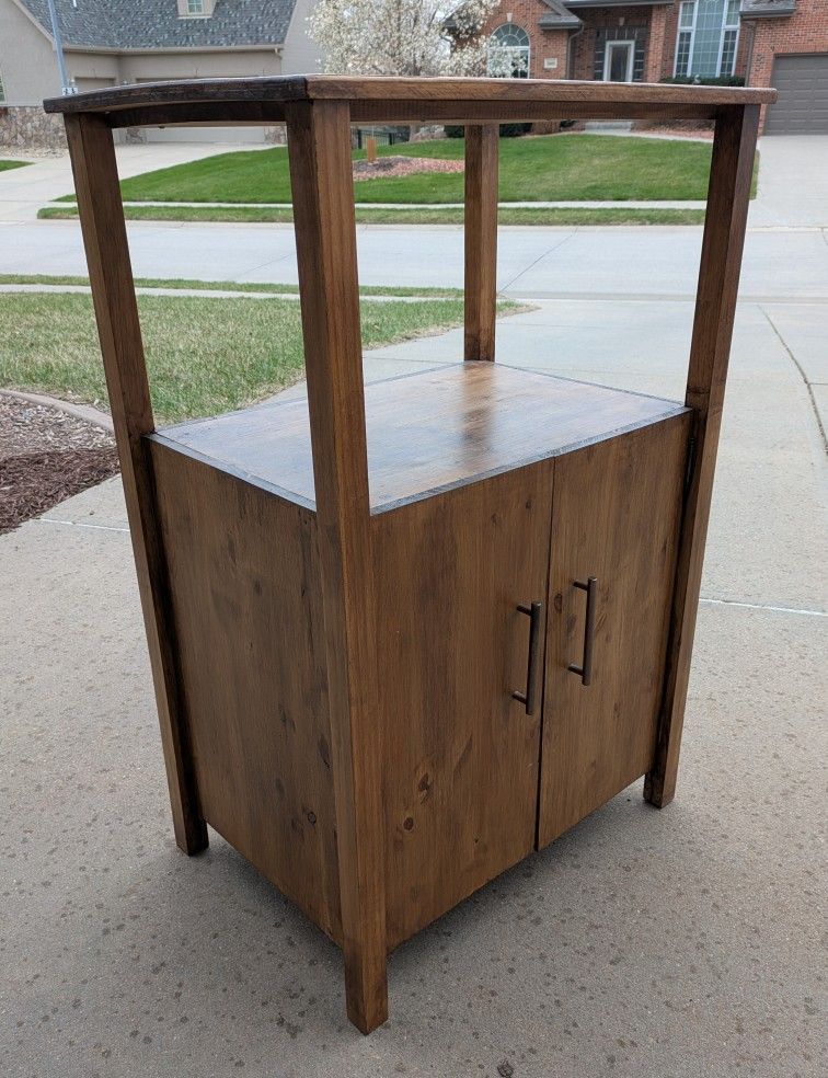 Rustic Barnwood Cabinet With Shelf Storage
