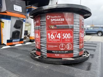 NEW Southwire 500 ft 16/4 Grey Stranded In-Wall Speaker Wire