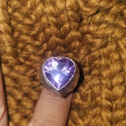 Heart 925 Thailand Size 8 Ring 💜