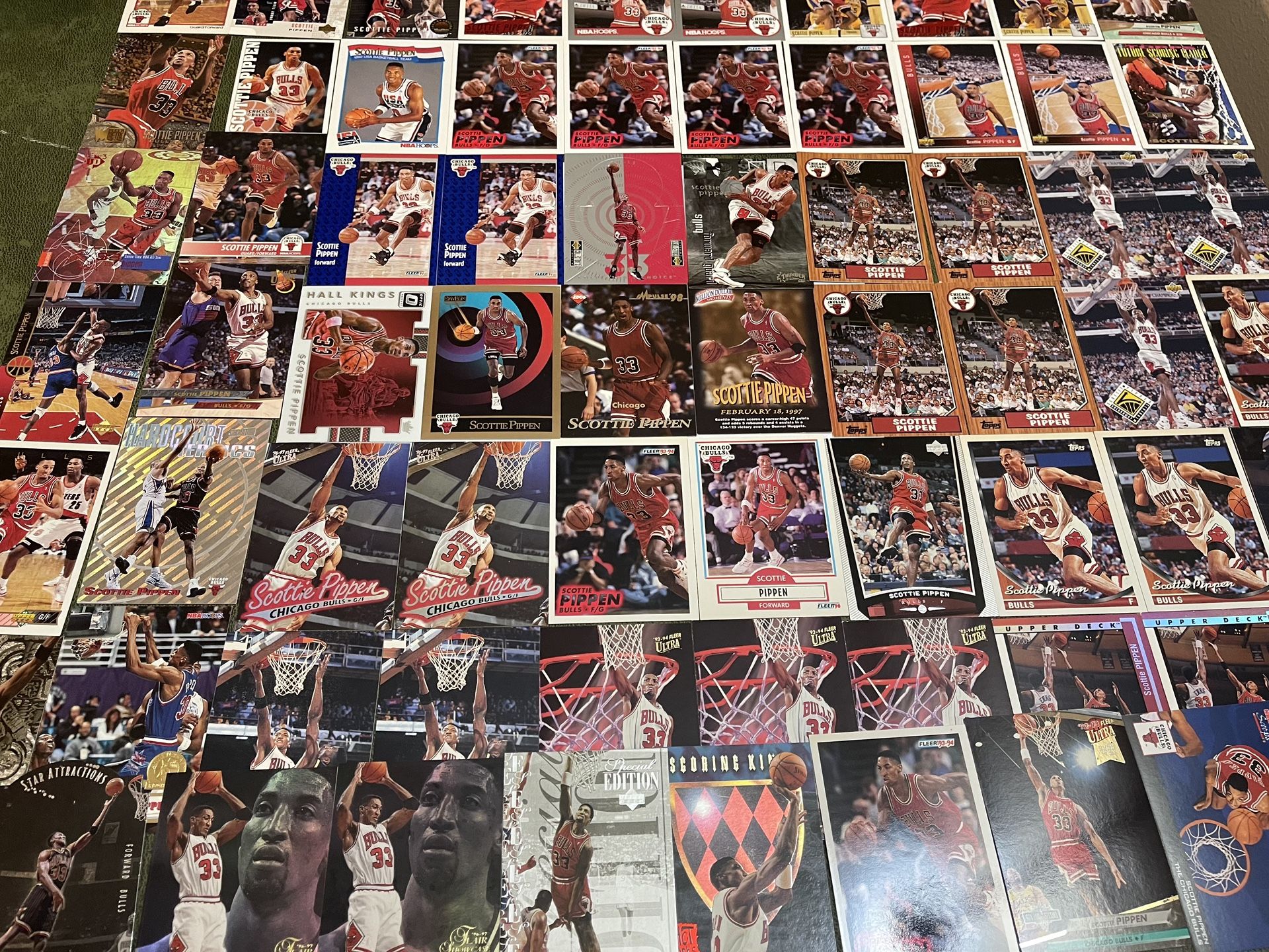 Lot of 69 Scottie Pippen Bulls Basketball Cards
