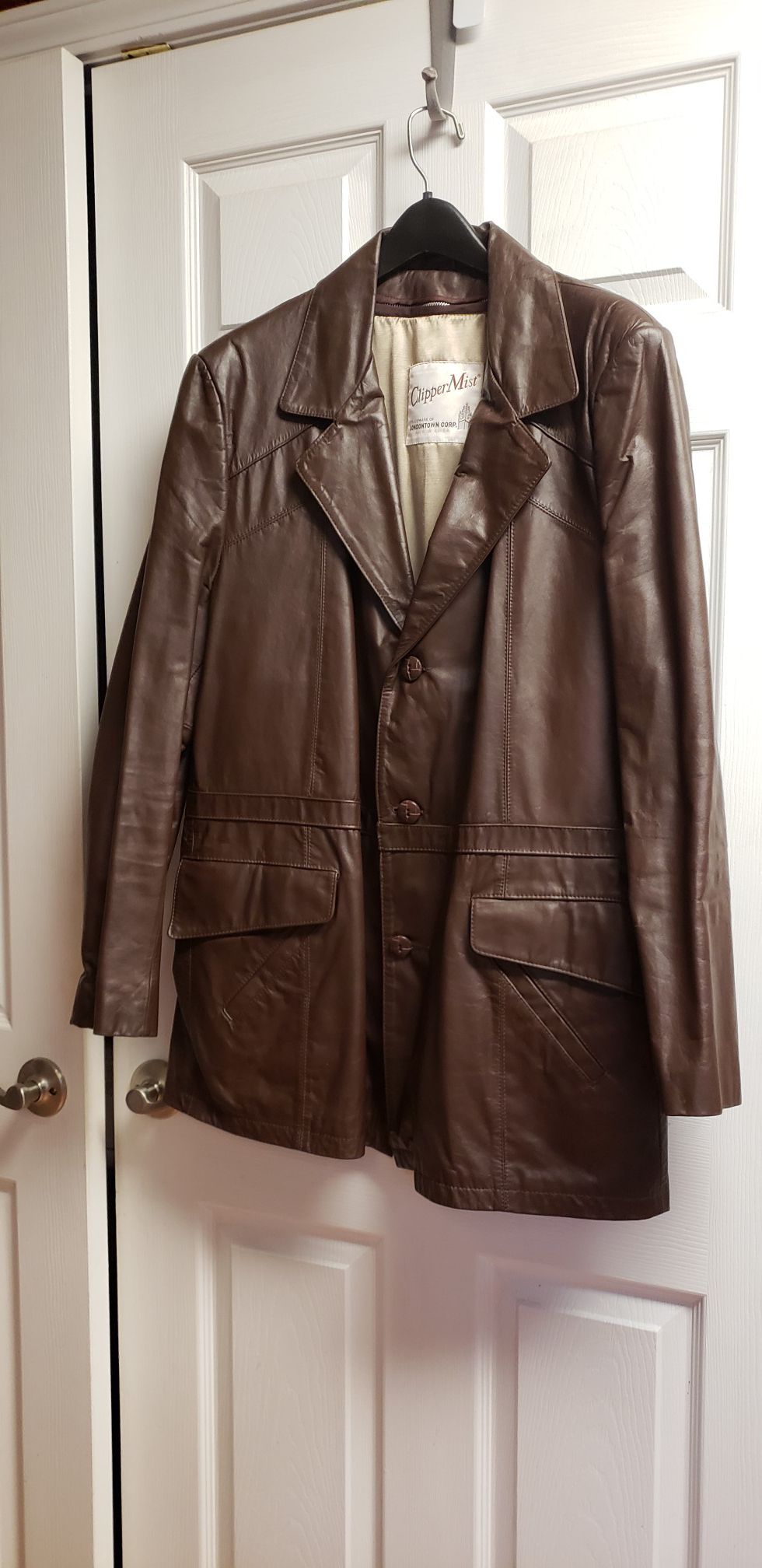 Mens Clipper Mist leather jacket