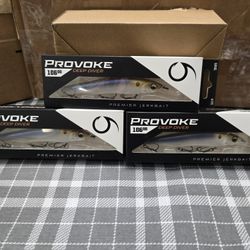 6th Sense Provoke Premier Jerk Bait Deep Diver 106DD - New In Box- Set of 3