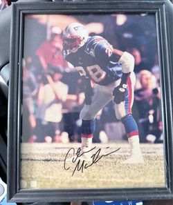 Curtis Martin Signed New England Patriots 8x10 Framed Photo