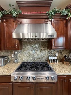JennAir 36in Stainless Gas Cooktop + Range Hood