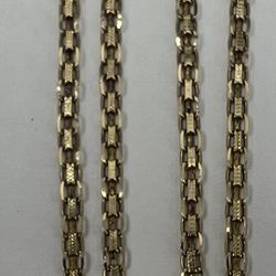 Bizmark Link 14K Gold Necklace-22” Long