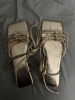 Gold Strappy Sandals