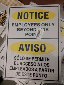 Metal Signs+NOTICE / AVISO