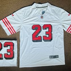 Christian McCaffery #23 San Francisco 49ers Jersey (Men’s S-3XL)