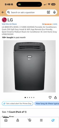 Air Conditioner LG 8000 BTU