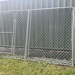 6 ft. x 10 ft. x 10 ft. Gold Series Complete Chain Link Dog Kennel