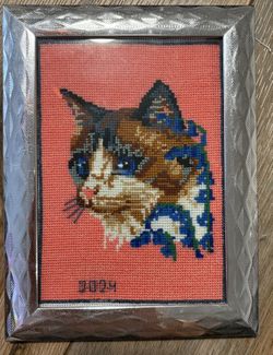 Cross-stitched picture