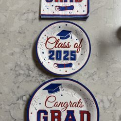 Graduation Dinner Plates, Cake Plates, and Napkins