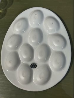 White egg plate