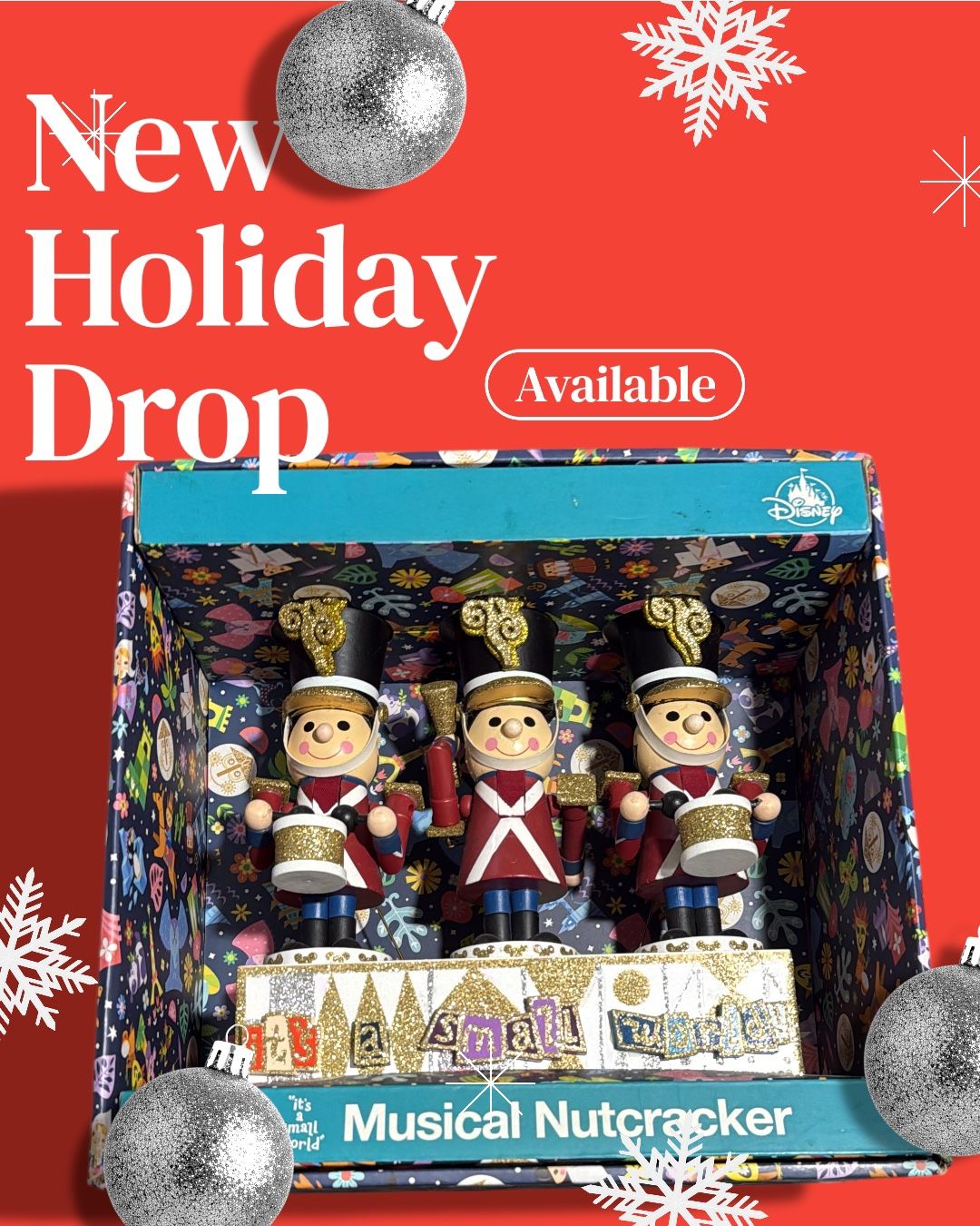 collectible Nutcracker Cascanueces Musicales "It's a Small World" de Disney Parks