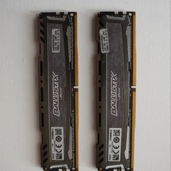 Crucial Ballistix Sport DDR4 RAM Kit – 8GB (2×4GB) 2400MHz
