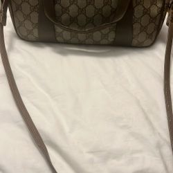 Vintage Gucci Handbag And Shoulder Carry