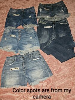 Shorts, various other clothing items. Womens, juniors, and girls.
