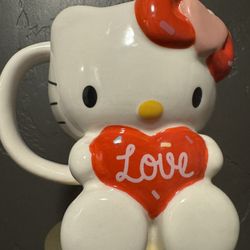 Collectible Valentines Day Hello Kitty Porcelain Mug
