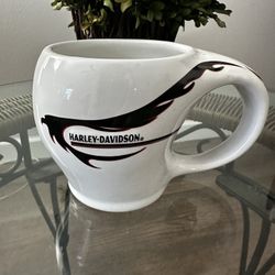 Harley-Davidson Ceramic Wide Mouth Mug PreOwned 16oz Capacity.