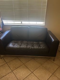 faux leather couch and loveseat