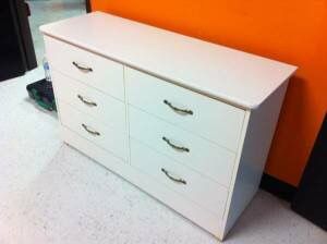 6 DRAWER WHITE DRESSER NEW