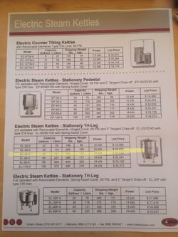 Solaris EL-40 - 40 Gallon Electric Steam Kettle