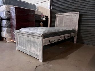 Twin Solid Wood Bed With Mattress $400