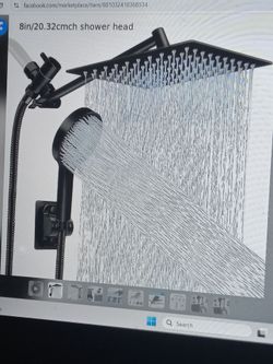 LESS THAN 1/2 PRICE, SHOWER SET: 8” Shower Head High Pressure Rainfall/Handheld Combo, NEW. $69 .