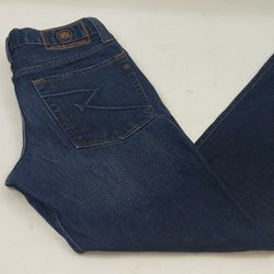 Rock & Republic Men's Size 32X30 Blue Straight Leg 100% Cotton Jeans Dark Wash