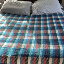 free bed frame, mattress, and box spring