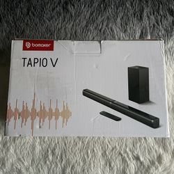 Bomaker Tapio V Black Bluetooth Subwoofer 2.1CH Speaker Soundbar System for TV