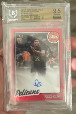 2026 Topps Chrome Update Derik Queen Auto True Red /5