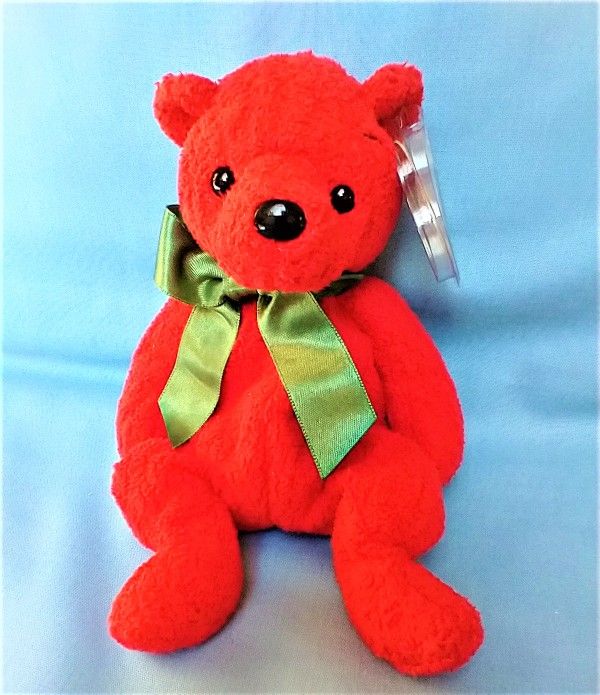 Mistletoe beanie baby bear, -