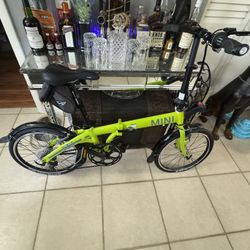 BMW MINI Folding Bike Cruise City Bicycle Lime Green 