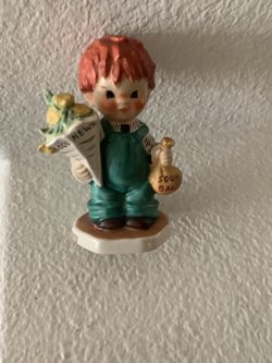 Goebel  Germany  Redheads♥️ Figurine By Goebel   “ Good News”  W. Germany # 1958   Stored away for Years     Excellent   