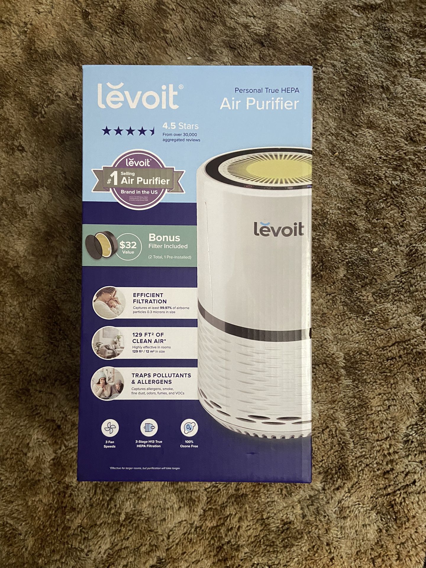 Levoit Personal True HEPA Air Purifier ~ NEW