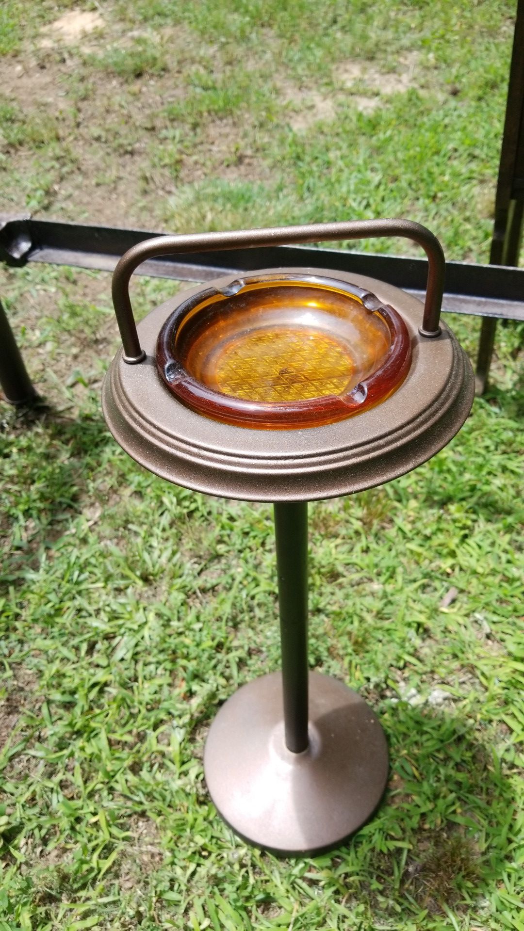 Vintage metal ashtray stand